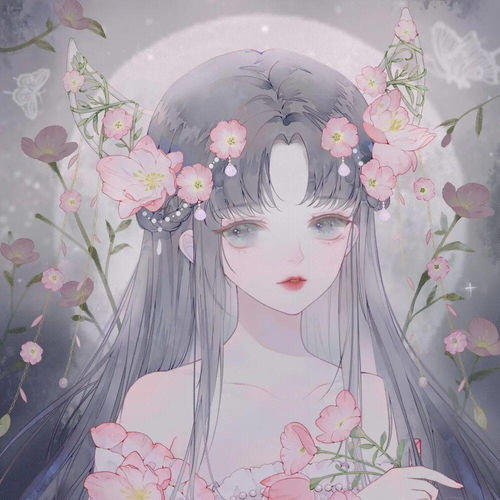  动漫女生头像超绝唯美的粉色系古风头像