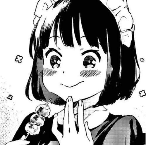  卡通头像漫画风女生头像,黑白动漫头像