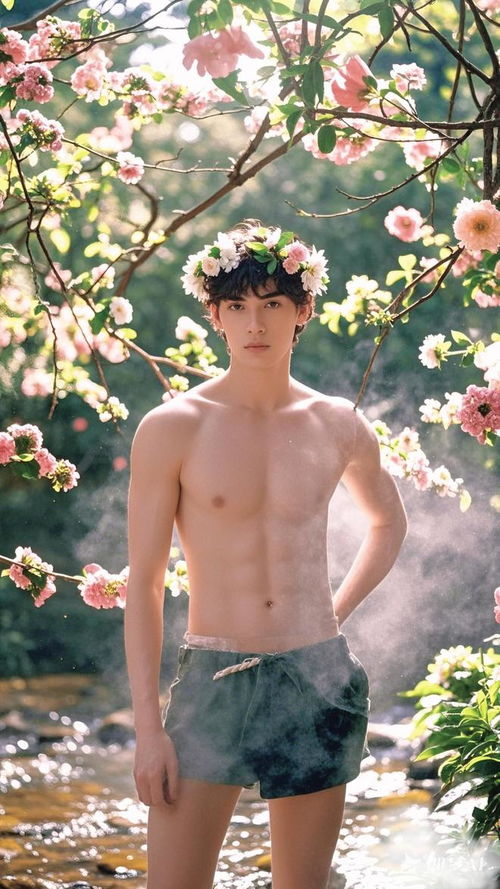  神秘仙境中的唯美男子