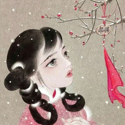  古风女生头像,尧立插画12张词牌美人