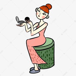  手绘矢量小清新卡通可爱美容化妆女生素材图片免费下载高清psd千库网图片编号11159803