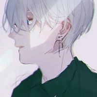 邪魅二次元男生头像银发