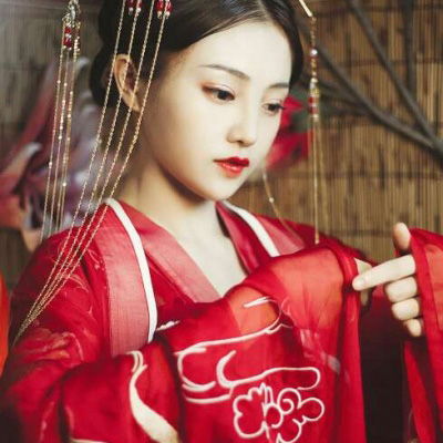 女生真人头像图片古风