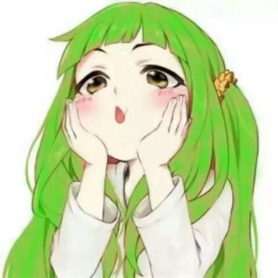 绿头发女生头像动漫