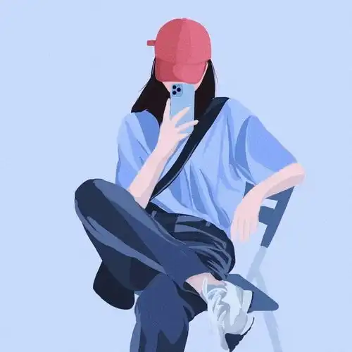蓝色系情侣头像头像