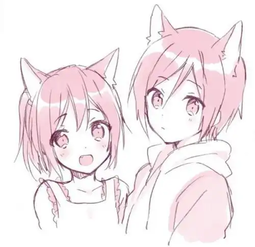 有关于猫的情侣头像猫耳