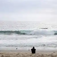 坐着看海的情侣头像