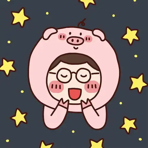  新年快乐画了一组猪年情侣头像