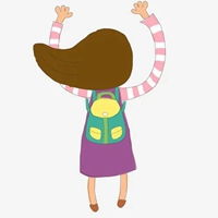  女生背书包背影头像动漫女生背影背书包的可爱头像