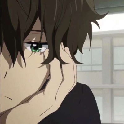  独二红眼睛男孩黑白高冷奶狗动漫男生