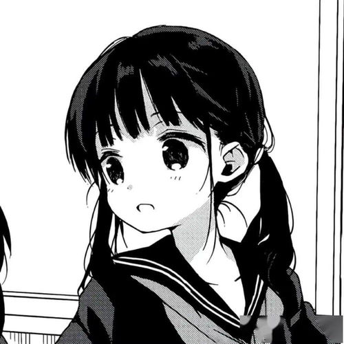 女生动漫头像黑白