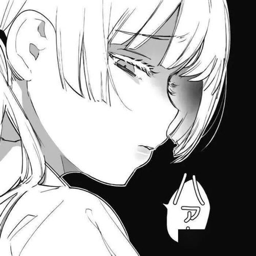  动漫头像敲多男女生黑白漫画风头像,爱不释手吖