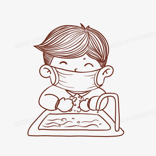  校园防疫勤洗手线条元素png图片素材免费下载线条png26002600像素