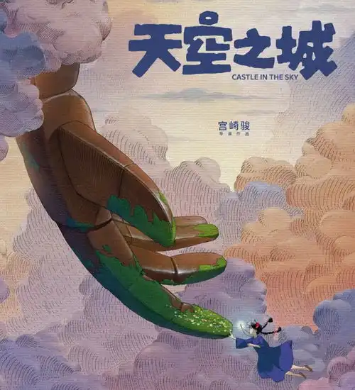  宫崎骏天空之城定档动态海报设计很绝