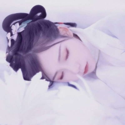  林弦蓝色系唯美古风女头