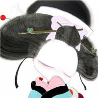  求一个穿和服头上有花的动漫女孩动态头像