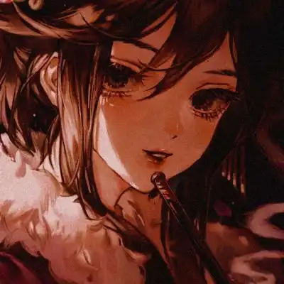  古风头像女红色滤镜