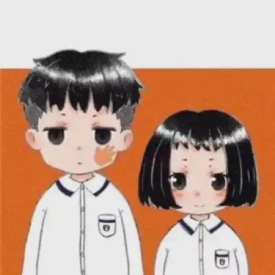  情侣动漫头像两个傻瓜