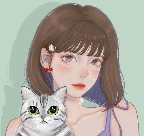  可爱短发女孩头像