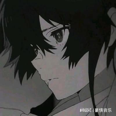  黑白动漫男生头像2021二次元男生黑白头像图片