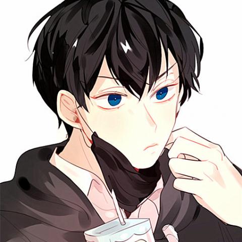  帅气冷漠男生漫画头像
