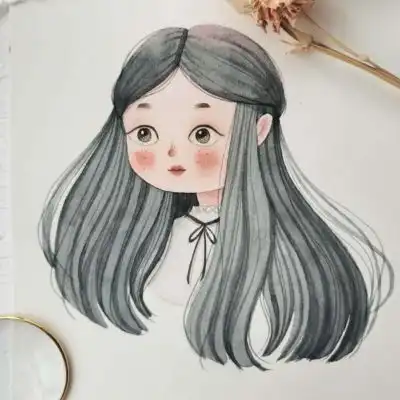  唐崎夜雨清新可爱少女手绘头像微信头像我要个性网