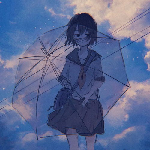 女生微信头像蓝色系