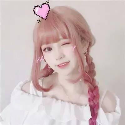  少女心粉色韩系头像真人可爱软妹粉色控少女头像