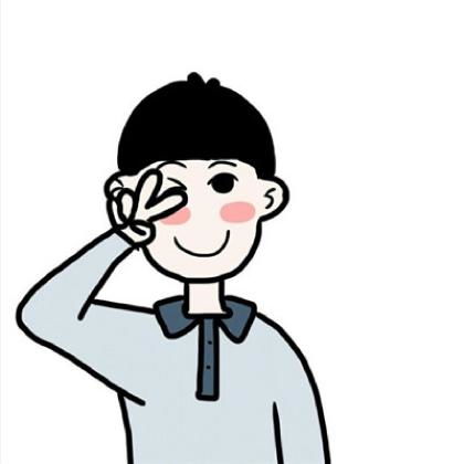  卡通韩国情侣头像一男一女2张分开,我动情一场只为你