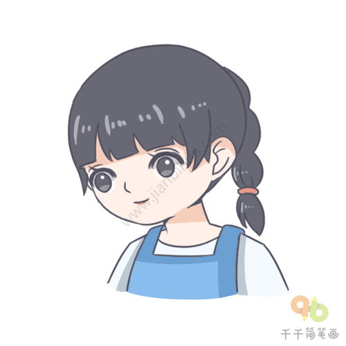  卡通小学女生微信头像
