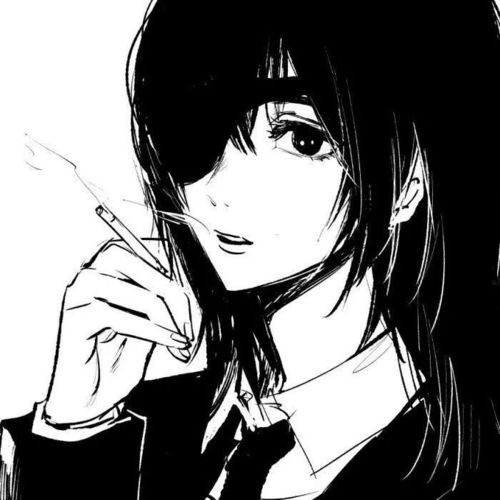  微信头像超绝美的黑白动漫风男生女生头像