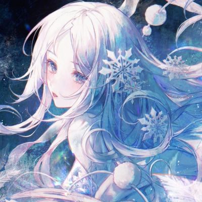  唯美忧郁蓝色系女生头像,动漫女生头像唯美