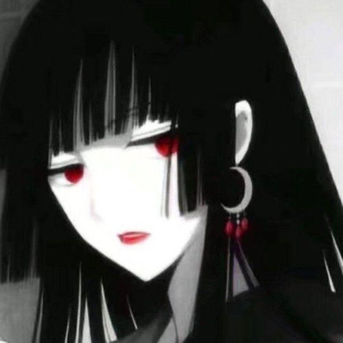 黑白头像女生动漫女生