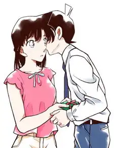  名侦探柯南新一和小兰来自绘画师文神原