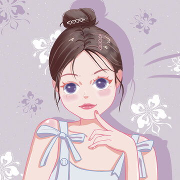 鸭风头像阳光墨镜少女酷girl