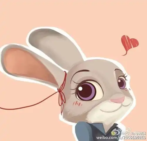 兔子情侣头像一对两张可