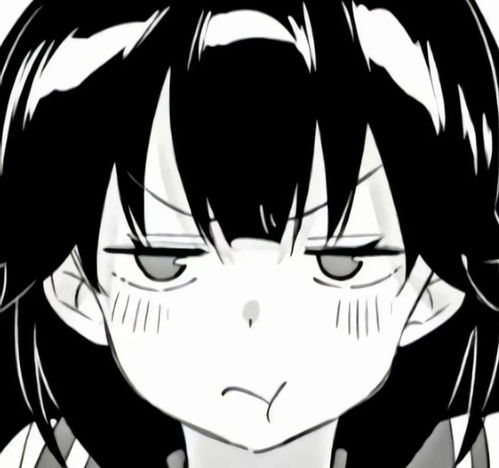  黑白漫画女生头像