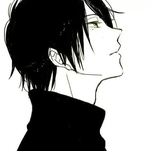  黑白动漫男生头像不要妄想每个人都待你如朋友
