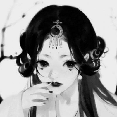  女生头像动漫古风黑色系,感谢生命有你参与
