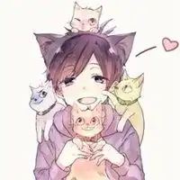 情侣头像二次元猫咪