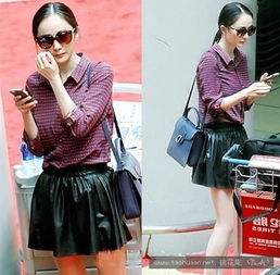  杨幂机场照look大集合可辣妈可少女