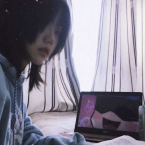  寒夜里看雪飘过,女生头像