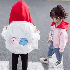  2019新款外套带帽春秋夹克周岁男女童连帽衫