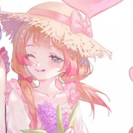  qq头像卡通女生,眼里长着微笑的女孩