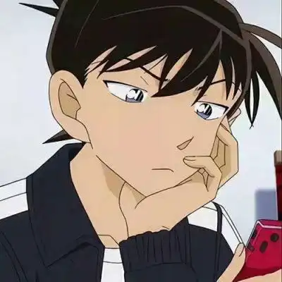 小兰新一情侣头像深情一