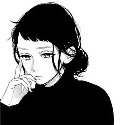  黑白动漫头像