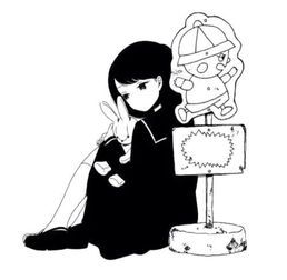 微信黑白卡通头像