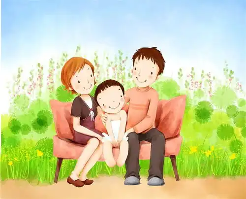 小孩子头像可爱情侣家庭