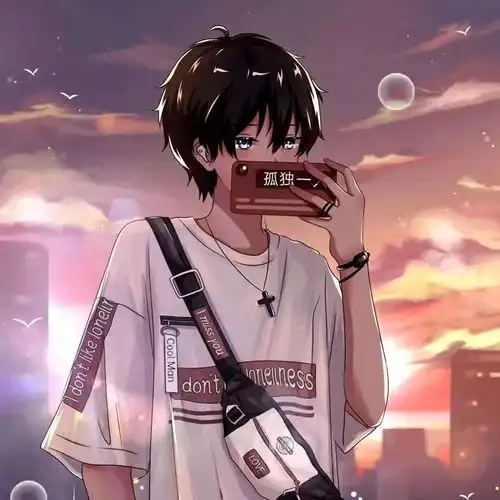 动漫情头我想和你一起看日出到日落