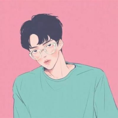  啊啦唯美男生动漫头像插画系